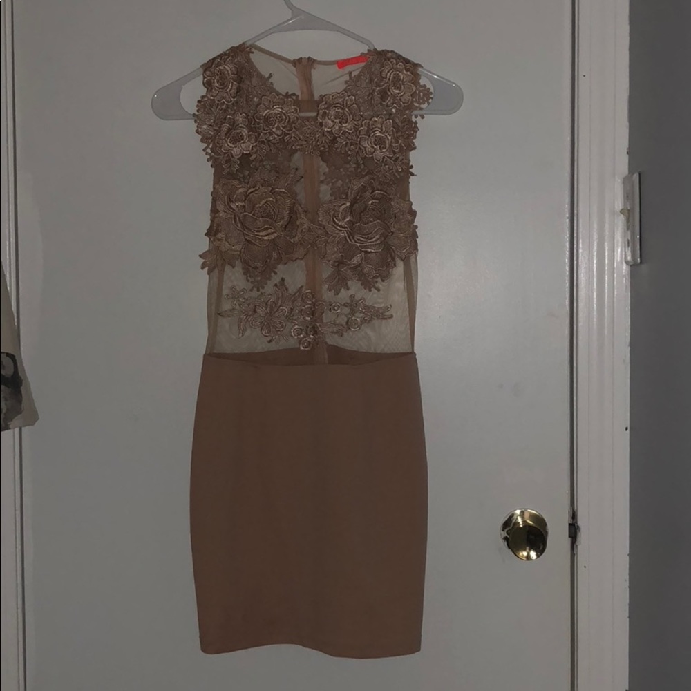 Sheer top bodycon dress